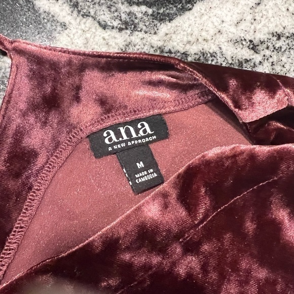 A.n.a Velvety Mauve Shift Dress with a Little Sparkle and Long Bell Sleeves. - Picture 10 of 13